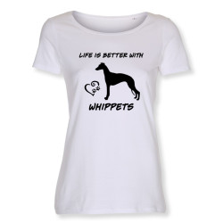 Whippet - dam t-shirt
