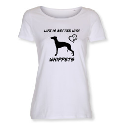 Whippet - dam t-shirt