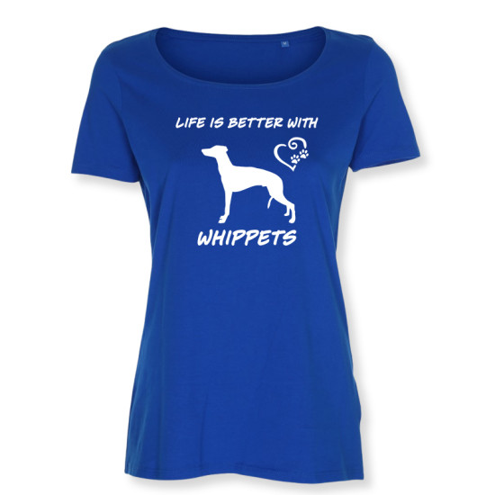 Dam T-shirt med Whippet motiv - Torshammarens