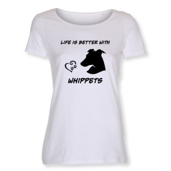 Whippet - dam t-shirt