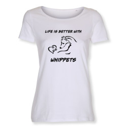 Whippet - dam t-shirt