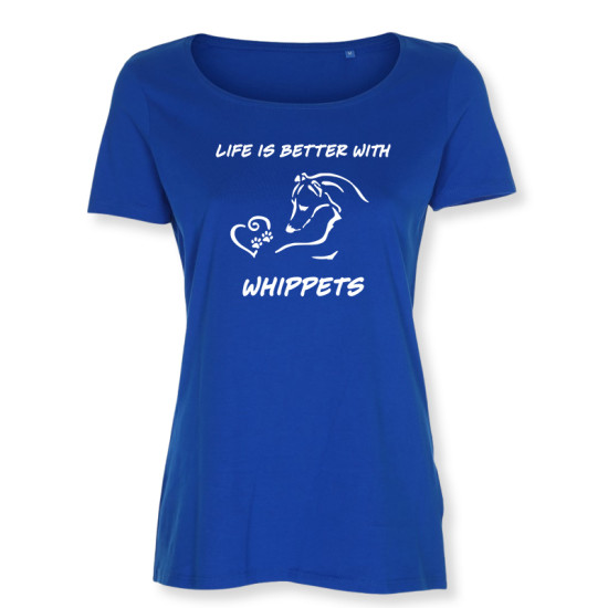 Dam T-shirt med Whippet motiv - Torshammarens