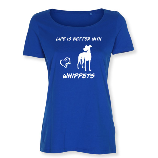 Dam T-shirt med Whippet motiv - Torshammarens