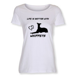 Whippet - dam t-shirt