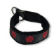 Broderat hundhalsband med tassar – Halvstryp i fleece, mesh eller softshell | Torshammarens