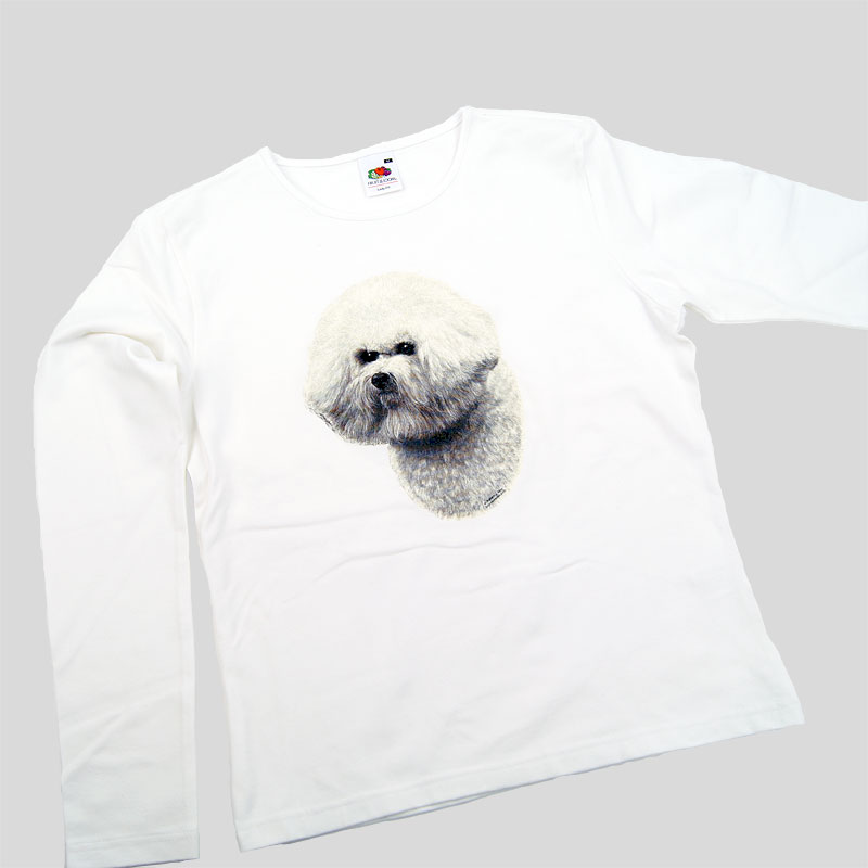 Damtopp med Bichon Frisé motiv