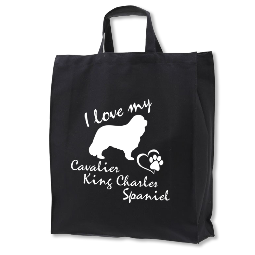 Cavalier King Charles Spaniel tygkasse med korta handtag - Stilfull och praktisk - Torshammarens
