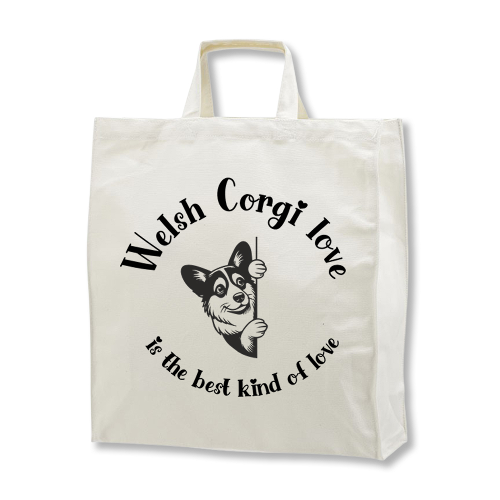 Welsh corgi tygkasse med korta handtag - Stilfull och praktisk - Torshammarens