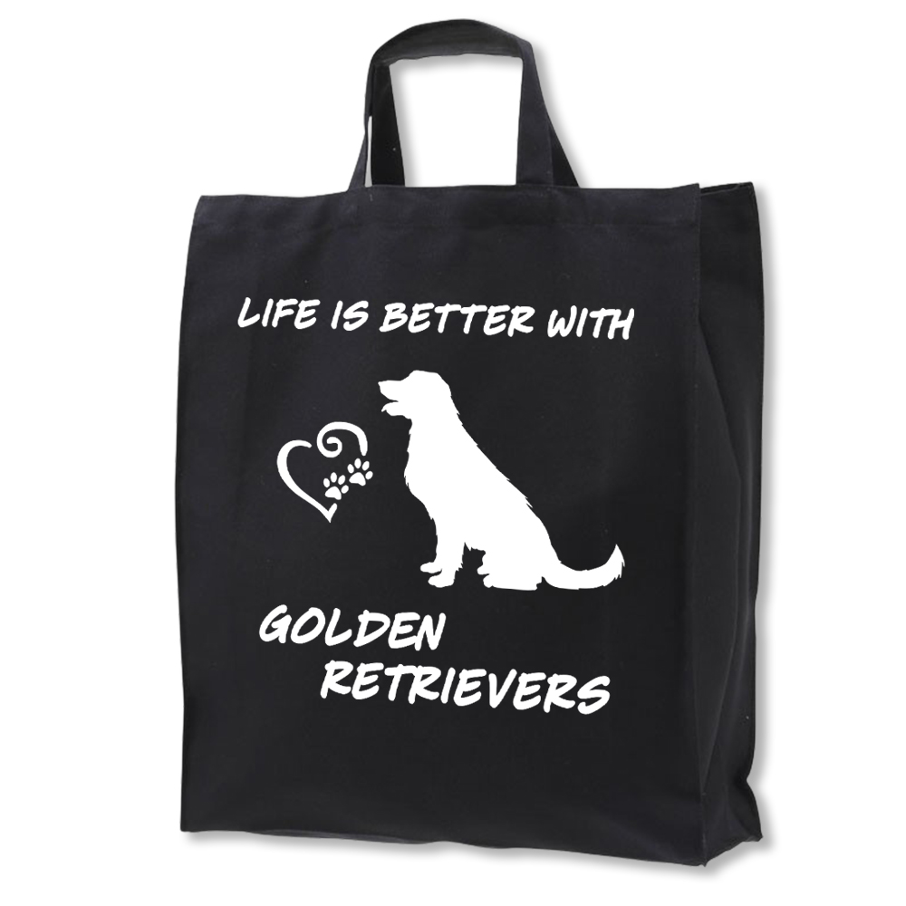 Golden Retriever tygkasse med korta handtag - Stilfull och praktisk - Torshammarens