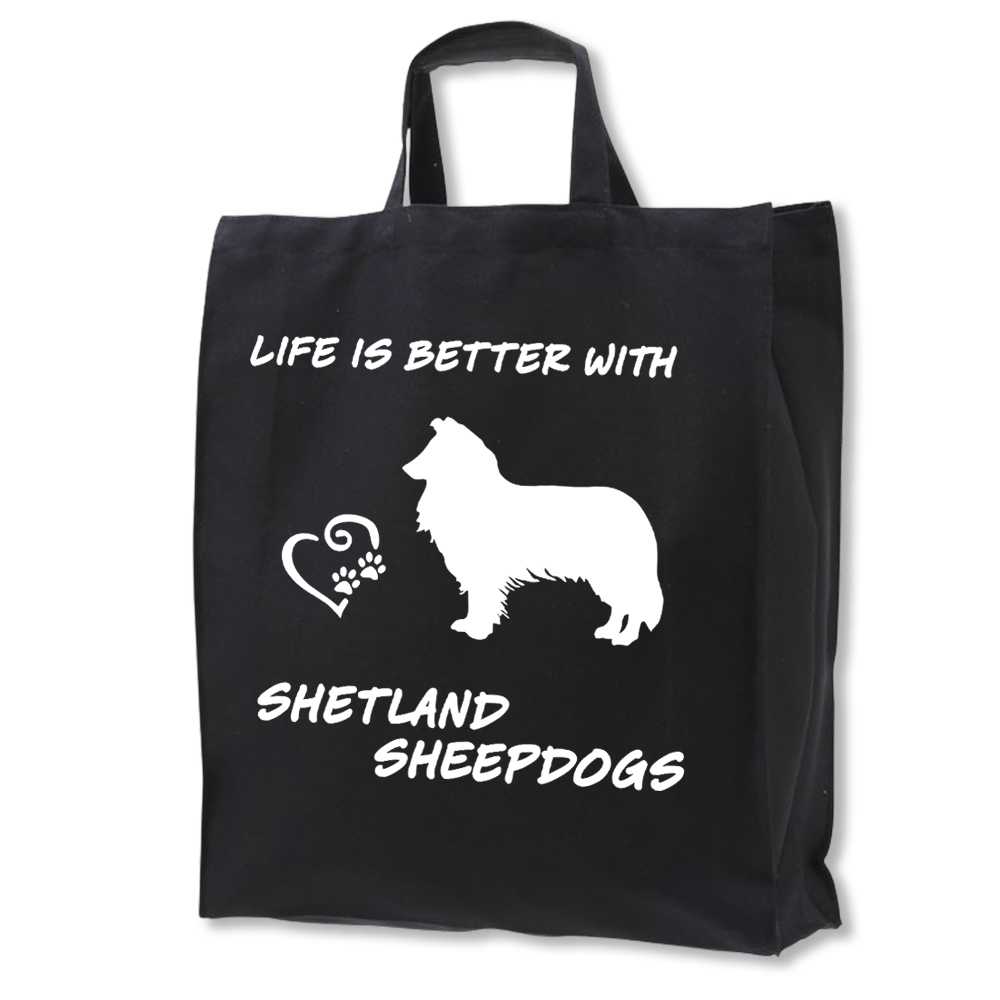 Shetland Sheepdog tygkasse med korta handtag - Stilfull och praktisk - Torshammarens