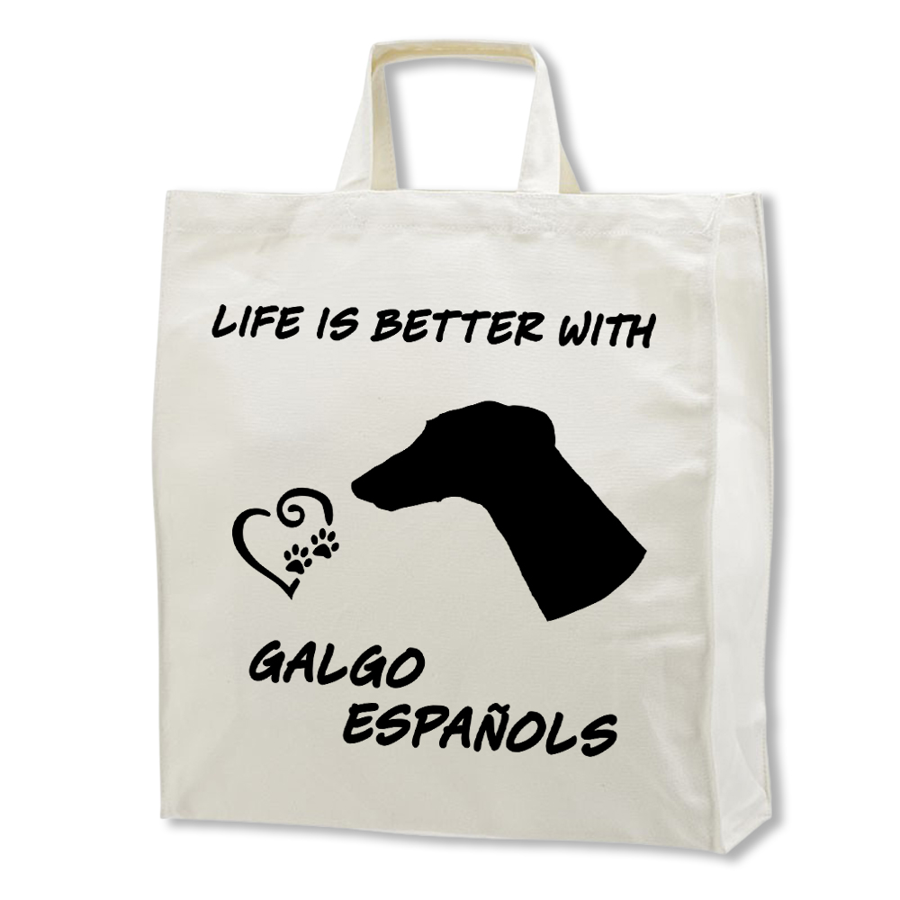 Galgo Español tygkasse med korta handtag - Stilfull och praktisk - Torshammarens