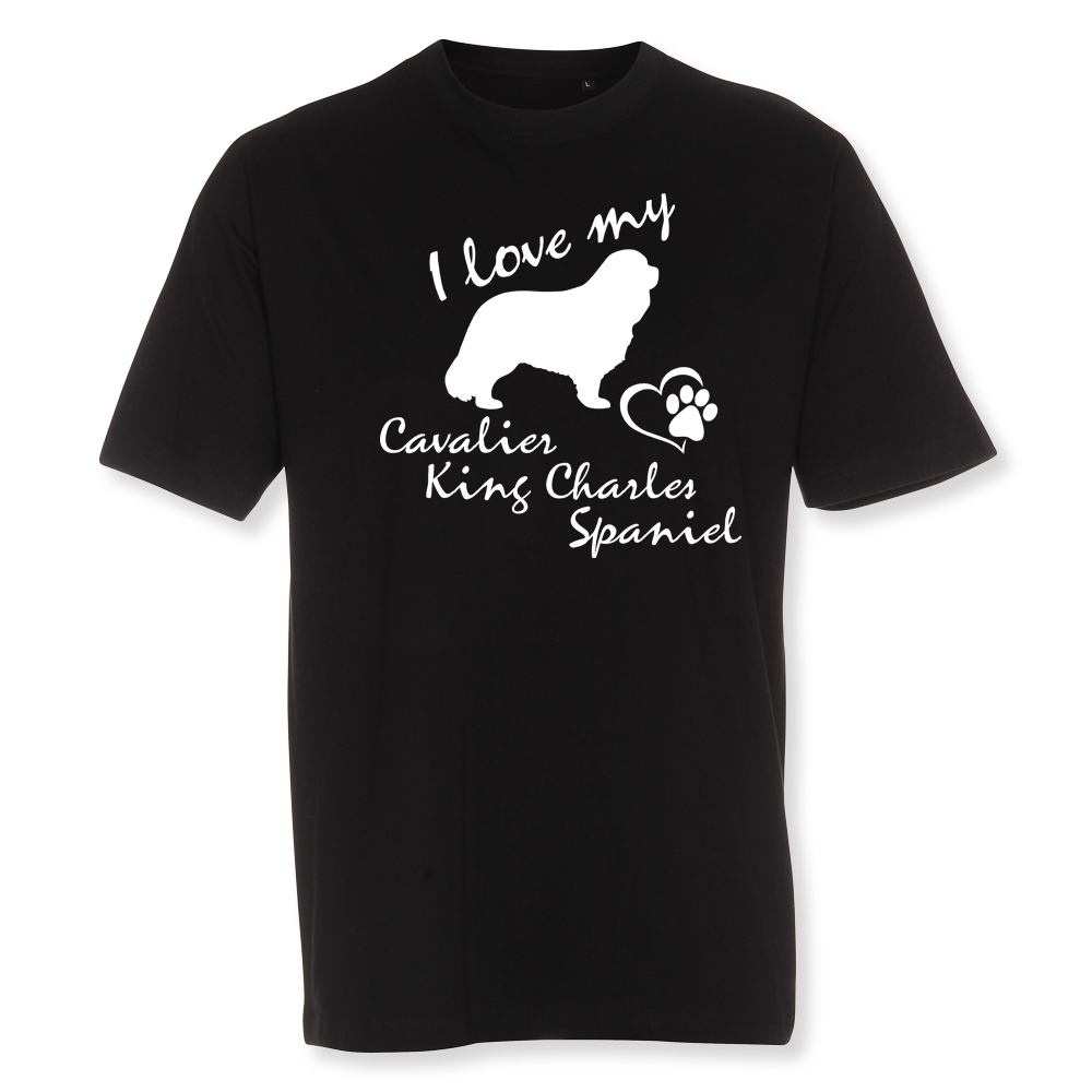 Herr T-shirt med Cavalier King Charles Spaniel motiv - Torshammarens