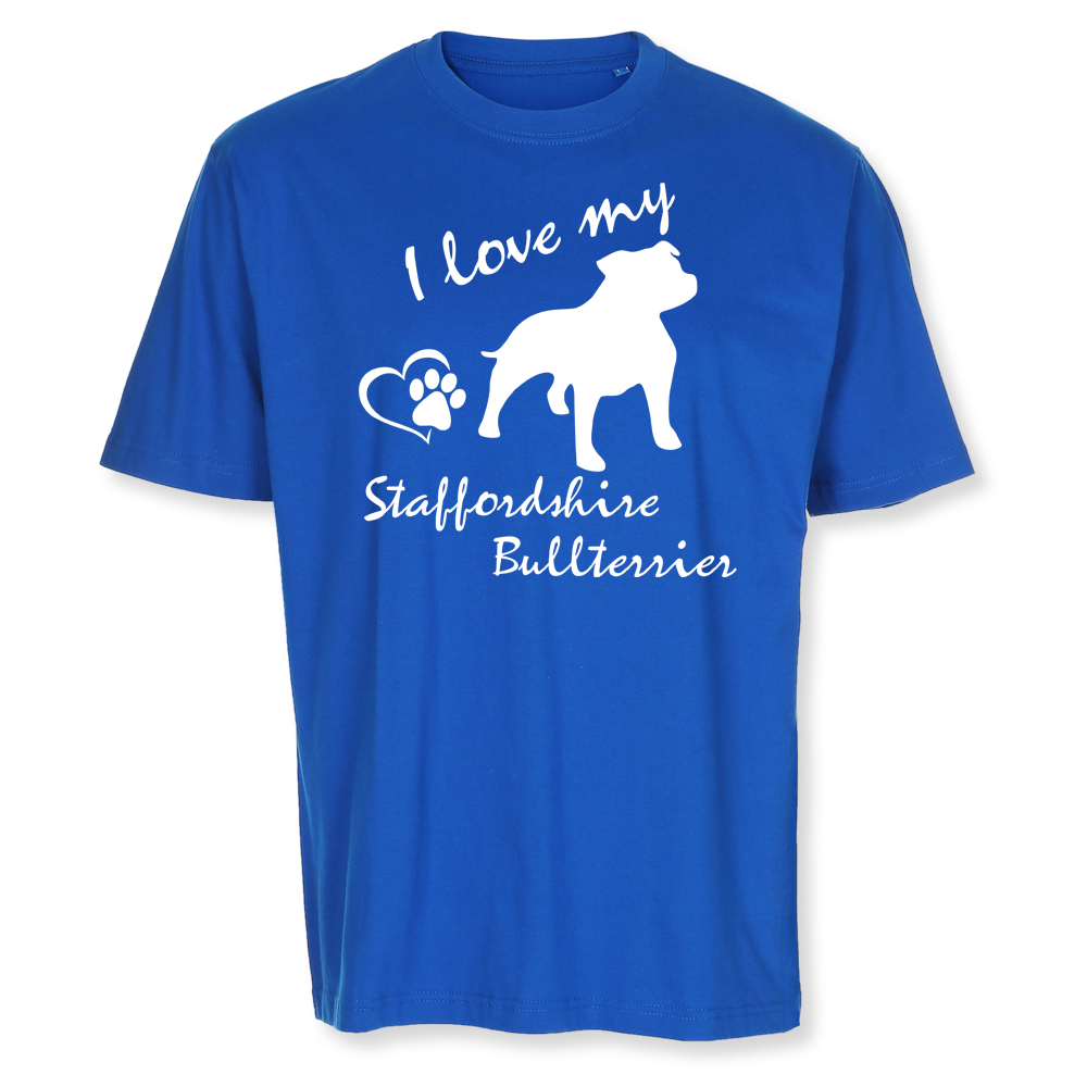 Herr T-shirt med Staffordshire Bullterier motiv - Torshammarens