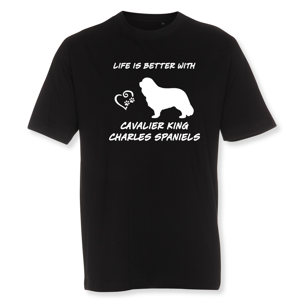 Herr T-shirt med Cavalier King Charles Spaniel motiv - Torshammarens