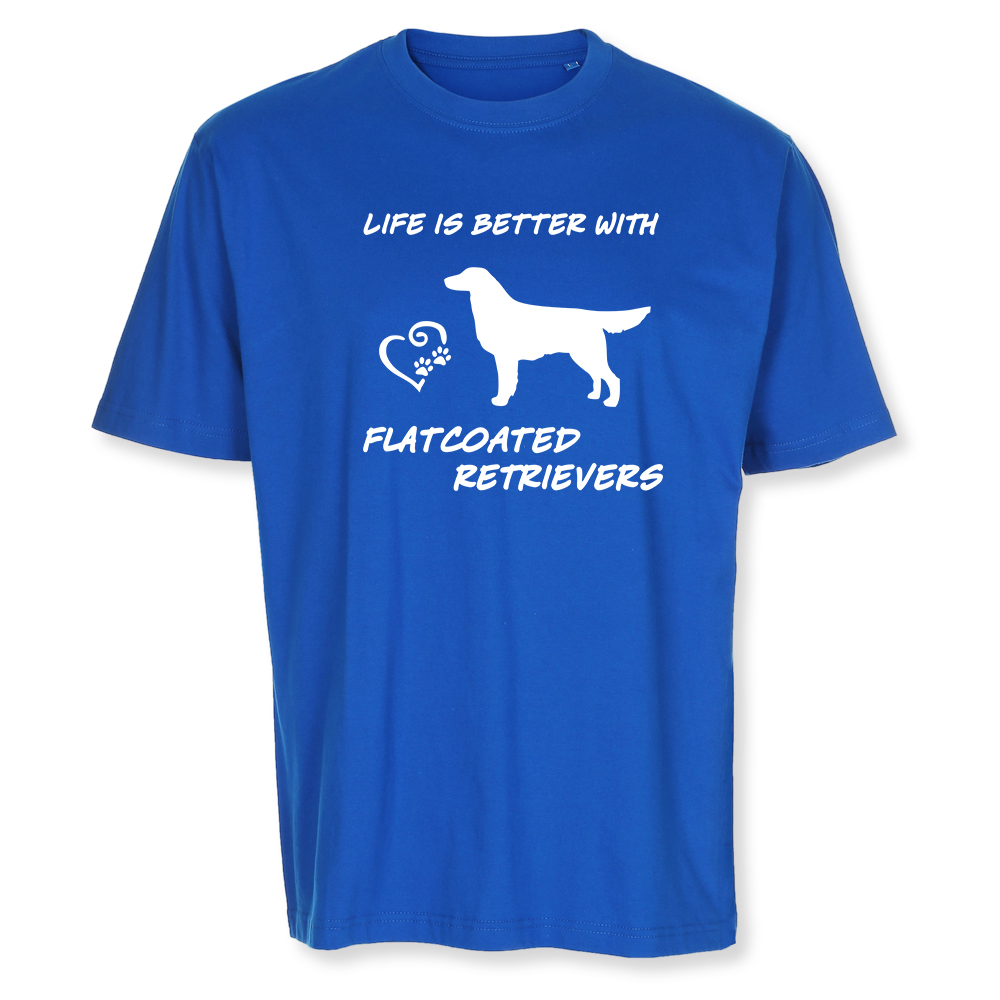 Herr T-shirt med Flatcoated Retriever motiv - Torshammarens