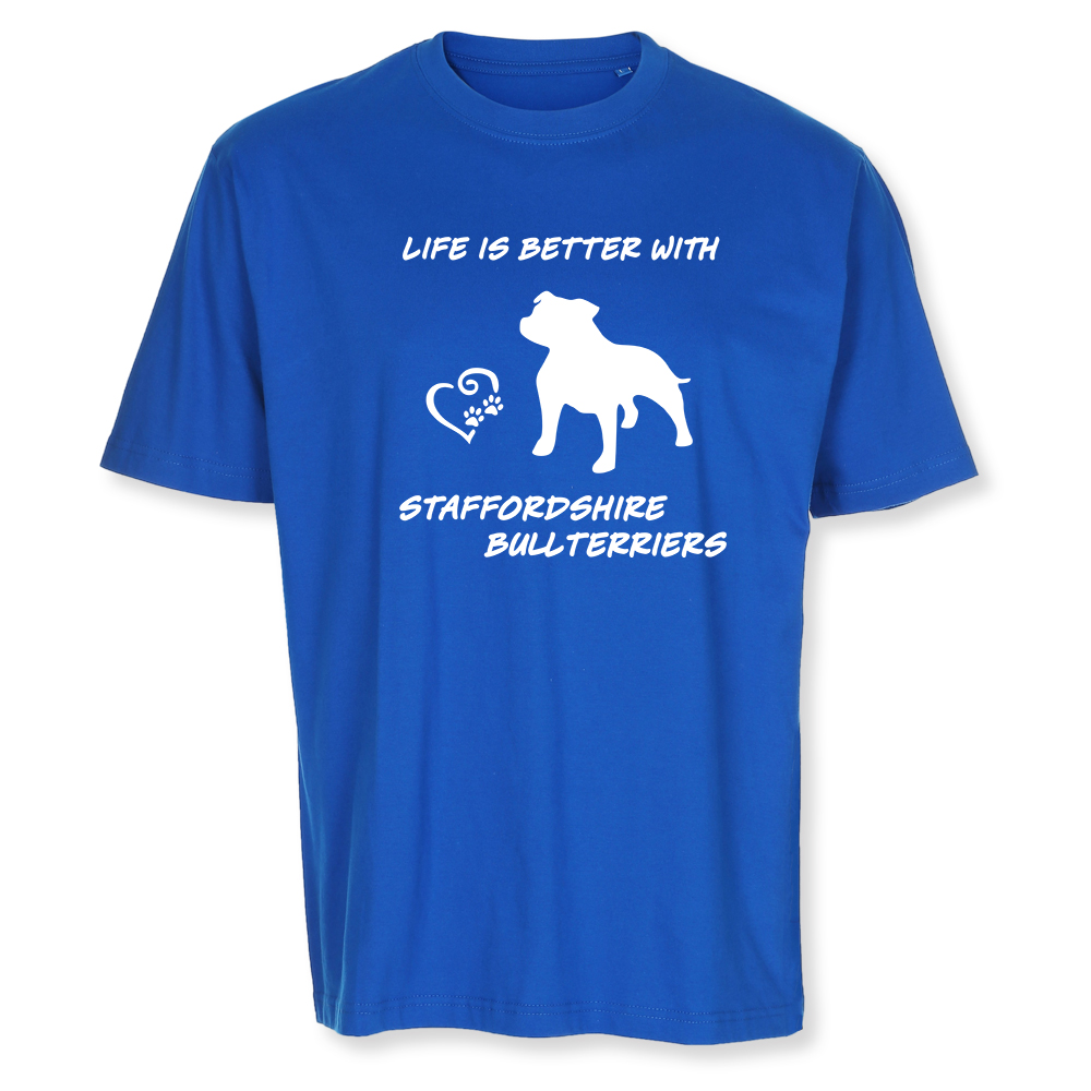 Herr T-shirt med Staffordshire Bullterier motiv - Torshammarens