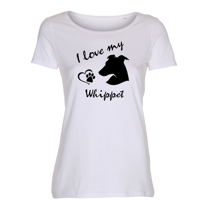 Dam T-shirt med Whippet motiv - Torshammarens