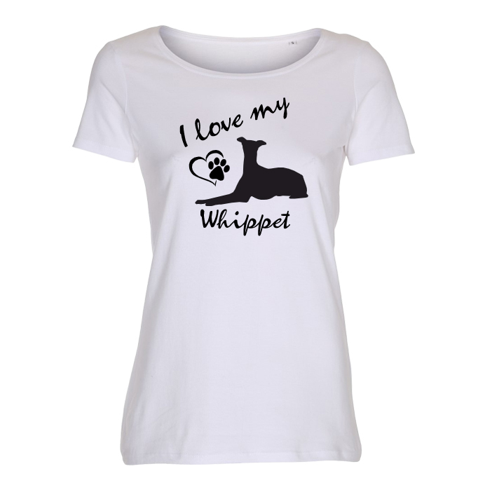 Dam T-shirt med Whippet motiv - Torshammarens