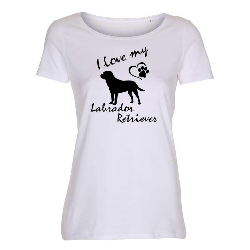 Dam T-shirt med Labrador Retriever motiv - Torshammarens