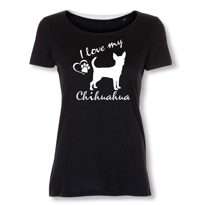 Dam T-shirt med Chihuhua motiv - Torshammarens