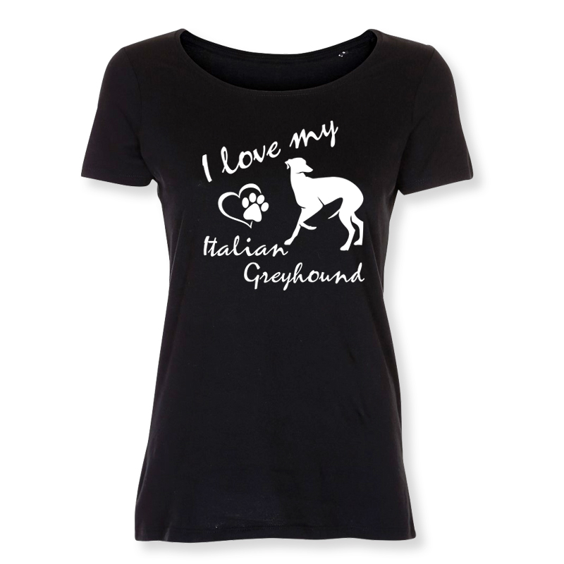Dam T-shirt med Italiensk Vinthund  motiv - Torshammarens