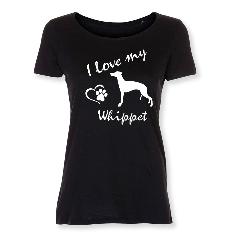Dam T-shirt med Whippet motiv - Torshammarens