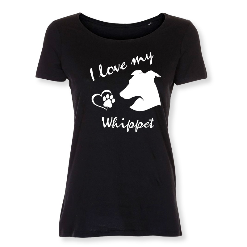 Dam T-shirt med Whippet motiv - Torshammarens