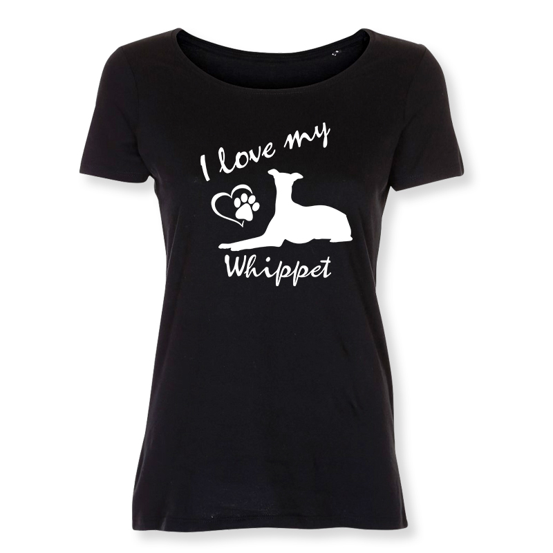 Dam T-shirt med Whippet motiv - Torshammarens