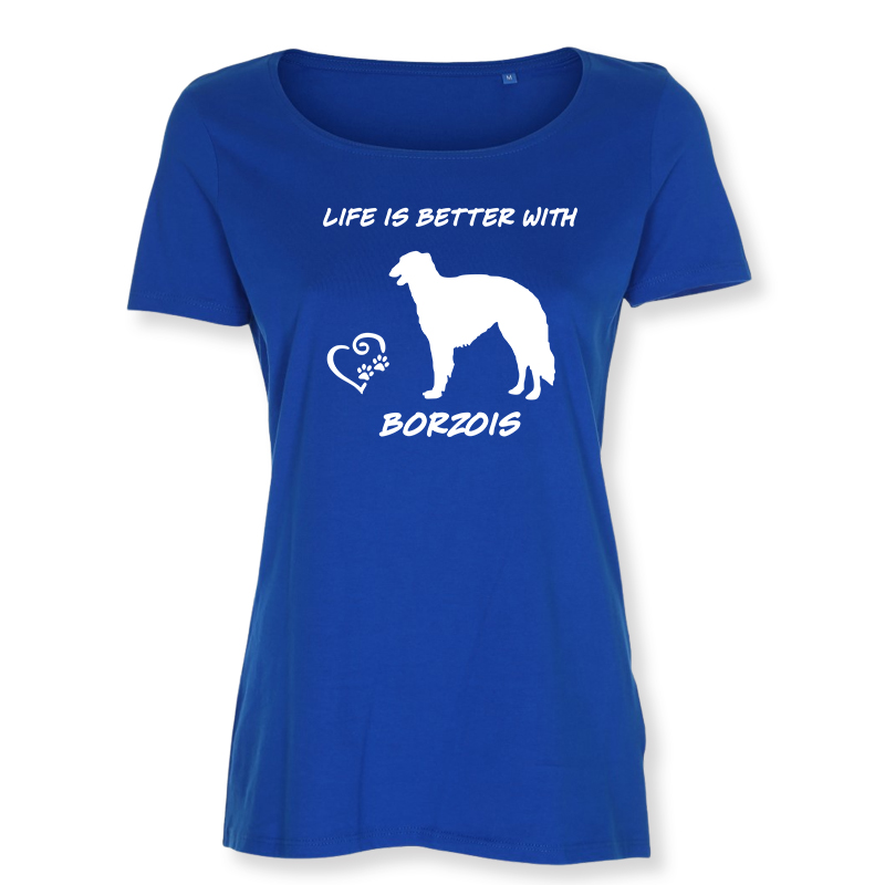 Dam T-shirt med Borzoi motiv - Torshammarens