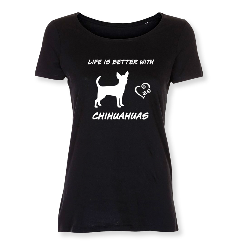 Dam T-shirt med Chihuhua motiv - Torshammarens