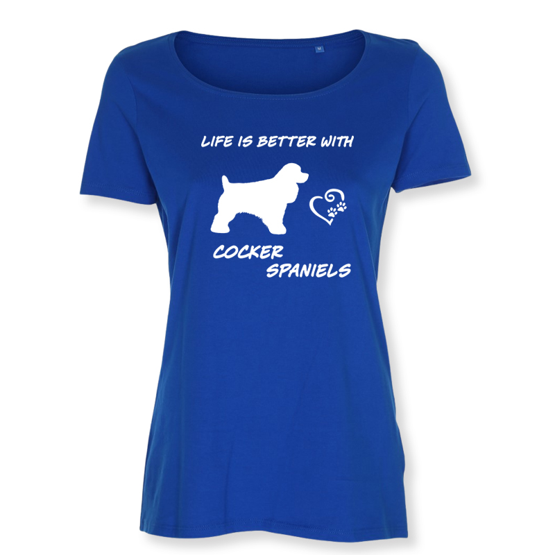 Dam T-shirt med Cocker Spaniel motiv - Torshammarens