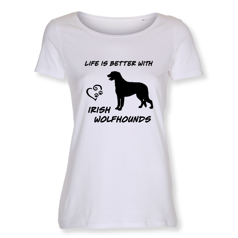 Dam T-shirt med Irländsk Varghund motiv - Torshammarens