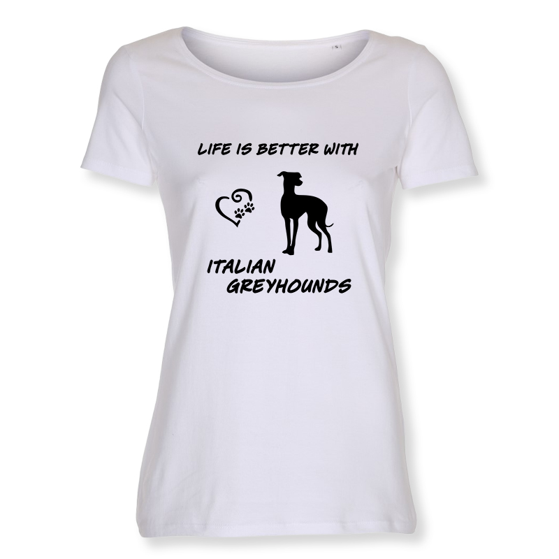 Dam T-shirt med Italiensk Vinthund motiv - Torshammarens