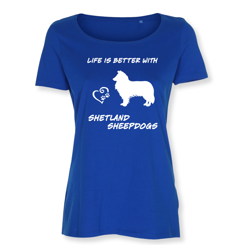 Dam T-shirt med Shetland Sheepdog motiv - Torshammarens