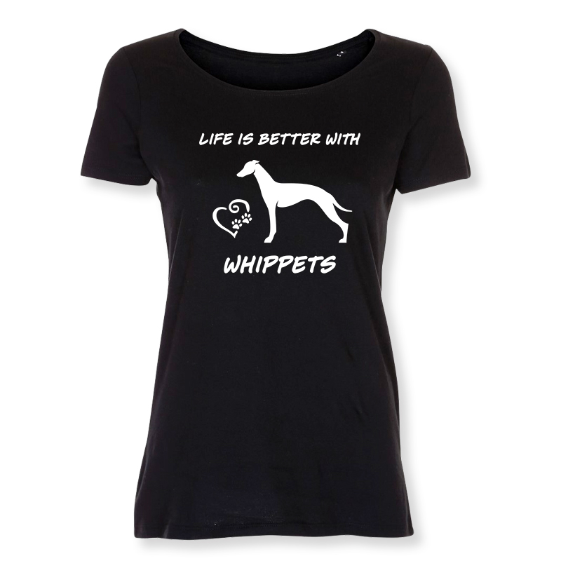 Dam T-shirt med Whippet motiv - Torshammarens