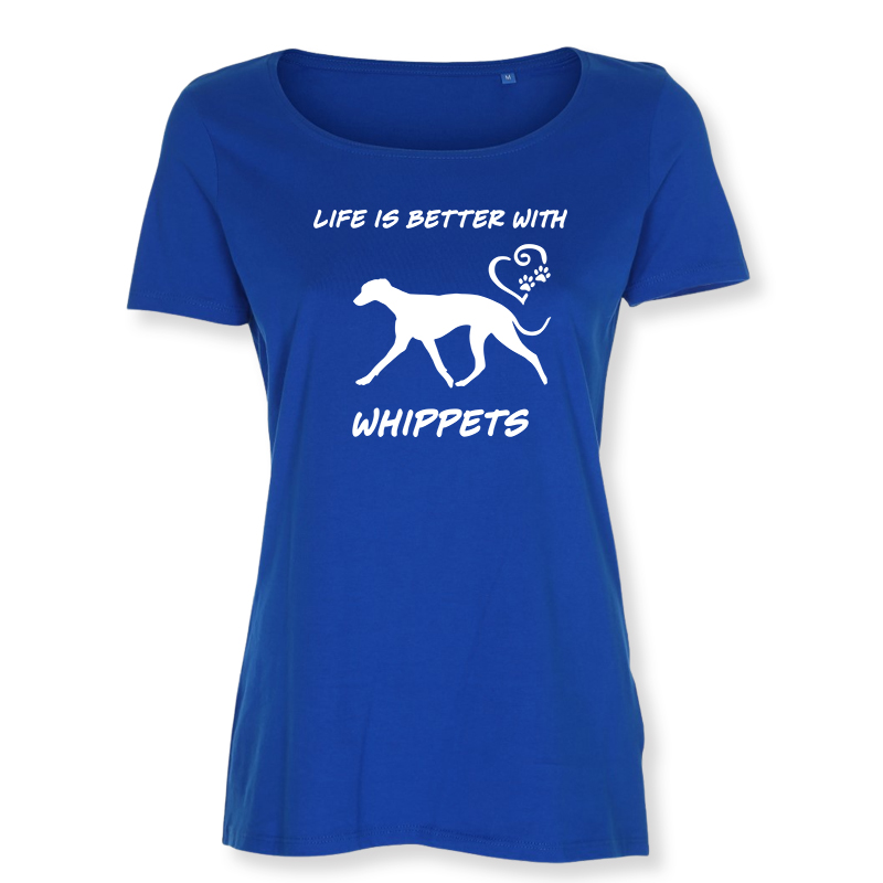 Dam T-shirt med Whippet motiv - Torshammarens