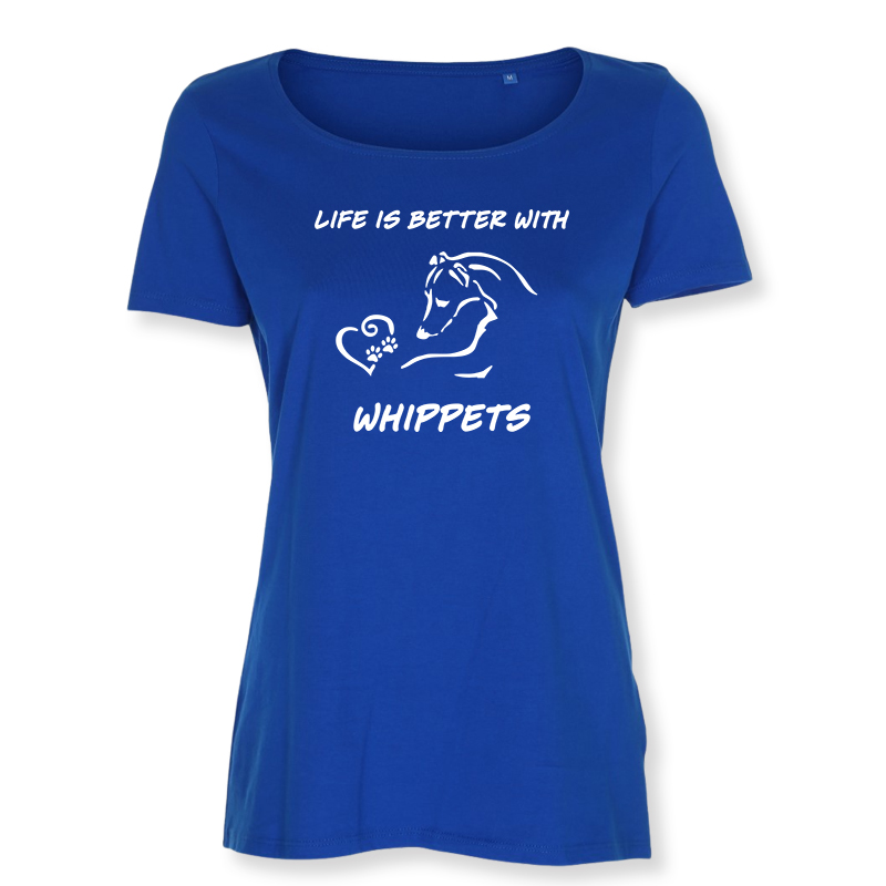 Dam T-shirt med Whippet motiv - Torshammarens