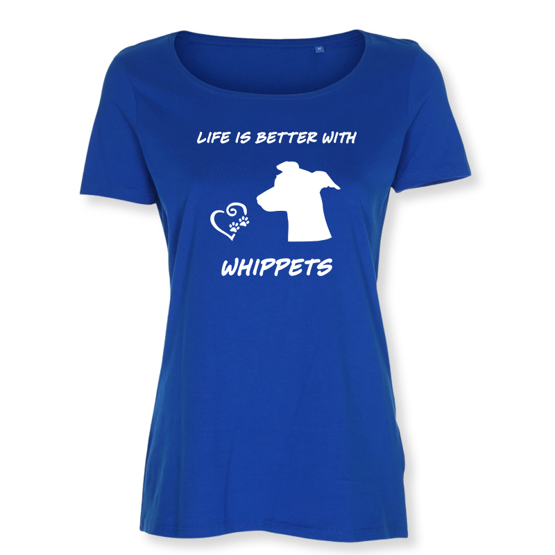 Dam T-shirt med Whippet motiv - Torshammarens